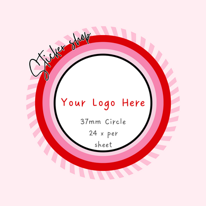 3.7cm Circle Personalised Stickers