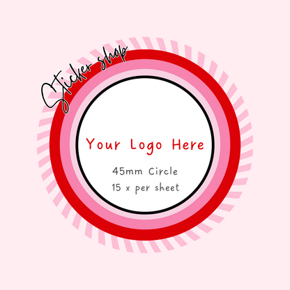 4.5cm Circle Personalised Stickers