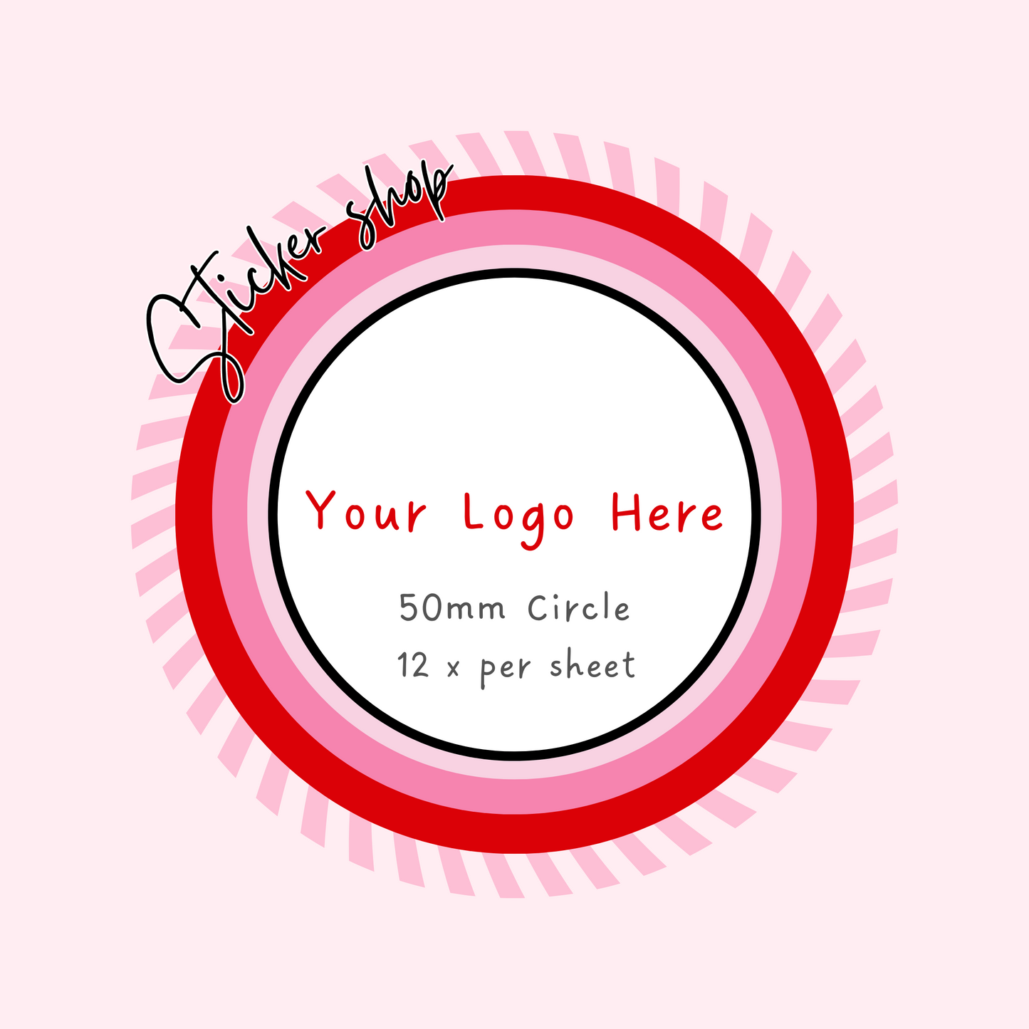 5cm Circle Personalised Stickers
