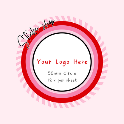 5cm Circle Personalised Stickers